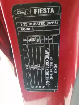 Здавання транспортного засобу ford                                               fiesta (ccn)                                                                                                                                                                                                                                               1.25 16v cat року 2016 потужний snja