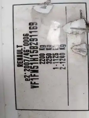 Veículo de Sucata renault kangoo 1.5 dci diesel fap do ano 2017 alimentado k9k628