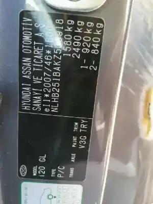 Veículo de Sucata hyundai i20 ii (gb, ib) 1.2 do ano 2019 alimentado g4la