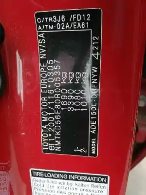 Veículo de Sucata toyota auris 2.0 d-4d cat do ano 2007 alimentado 1ad