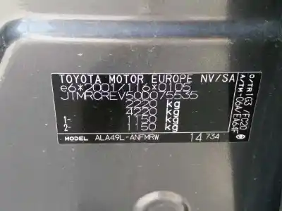 Veículo de Sucata toyota rav 4 iv (_a4_) 2.2 d 4wd (ala49) do ano 2015 alimentado 2ad