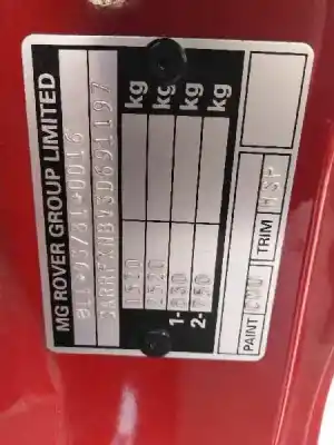 Утилизация автомобиля mg rover mg zr (f/rf) 1.4 16v cat года 2003 питание 14k4f