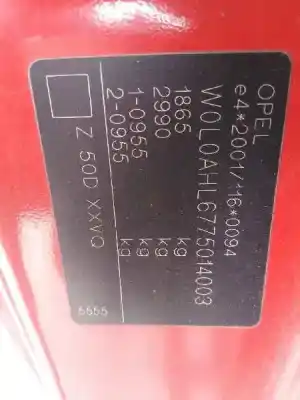 Veículo de Sucata opel astra h twintop (a04) 1.6 (l67) do ano 2006 alimentado z16xep