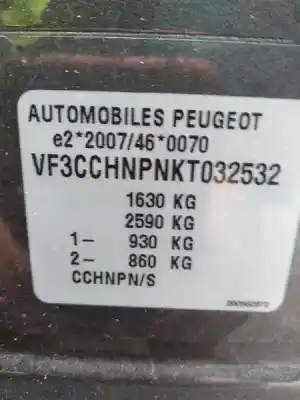 Veicolo di demolizione peugeot 208 i (ca_, cc_) 1.2 thp 110 dell'anno 2019 alimentato hn05
