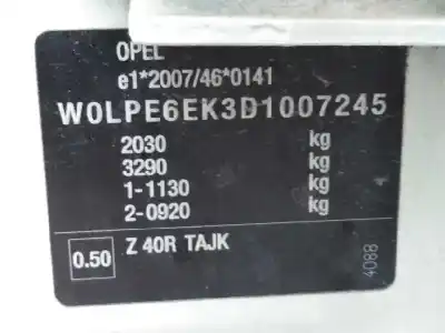 Veículo de Sucata opel astra j (p10) 1.7 cdti (68) do ano 2012 alimentado a17dts