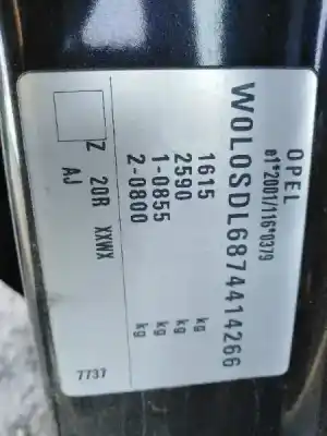 Veículo de Sucata opel corsa d (s07) 1.4 (l08 l68) do ano 2007 alimentado z14xep