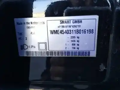 Утилизация автомобиля smart forfour básico (70kw) года 2004 питание 135930