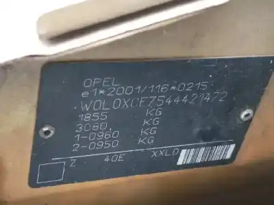 Veículo de Sucata opel meriva 1.6 16v do ano 2004 alimentado z16xe