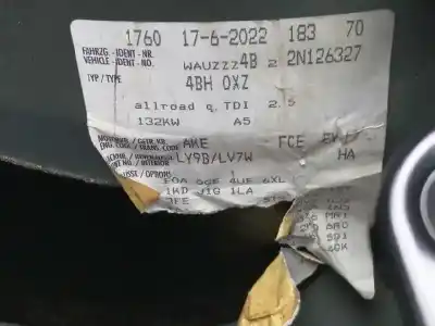 Veículo de Sucata audi allroad quattro (4b5) 2.5 tdi (132kw) do ano 2002 alimentado ake