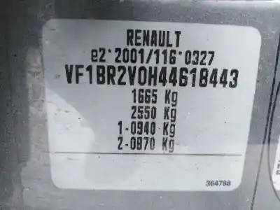 Veículo de Sucata renault clio iii 1.5 dci diesel cat do ano 2011 alimentado k9k770
