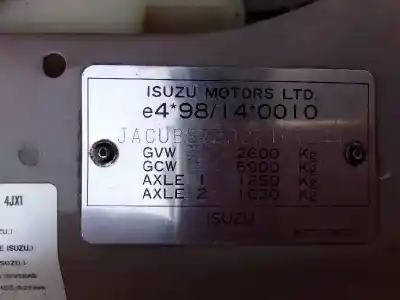 Veículo de Sucata isuzu trooper 3.0 dti (3-trg.) do ano 2004 alimentado 4jx1