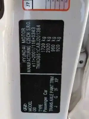 Veículo de Sucata hyundai i30 (fd) 1.4 do ano 2011 alimentado g4fa