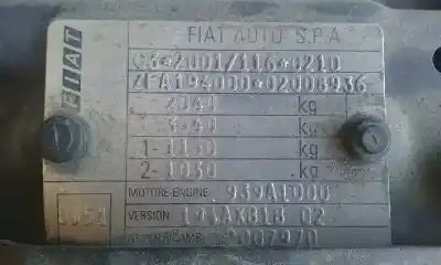Утилизация автомобиля fiat croma (194) 1.9 8v multijet dynamic года 2006 питание 939a1000