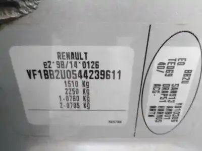 Утилизация автомобиля renault clio ii fase ii (b/cb0) 1.2 16v года 2010 питание d4f722