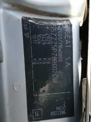 Scrapping Vehicle seat toledo (5p2) 1.9 tdi of the year 2005 powered bjb