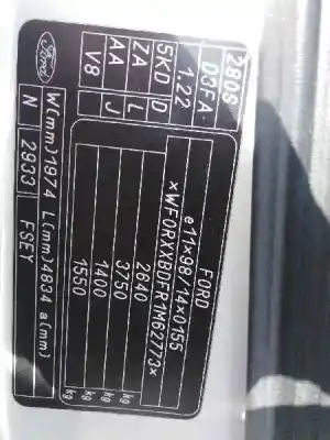 Veicolo di demolizione ford transit mod. 2000 combi 2.0 td cat dell'anno 2001 alimentato d3fa