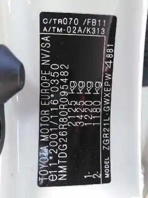 Scrapping Vehicle toyota verso 1.8 16v cat of the year 2016 powered 2zr