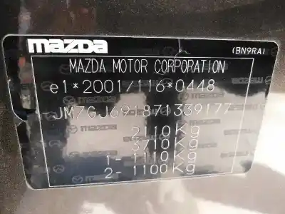 Утилизация автомобиля mazda 6 lim. (gh) (.2012->) 2.2 turbodiesel cat года 2020 питание sh