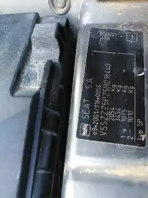 Scrapping Vehicle seat toledo (5p2) 2.0 tdi of the year 2004 powered bkd