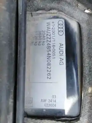 Sloopvoertuig audi a6 berlina (4b2) 1.9 tdi van het jaar 2004 aangedreven avf