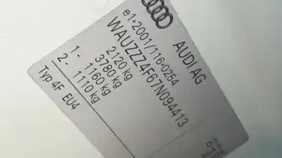 Veículo de Sucata audi a6 berlina (4f2) 2.0 tdi do ano 2007 alimentado bre