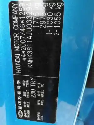 Veículo de Sucata hyundai kona 1.0 tgdi cat do ano 2017 alimentado g3lc