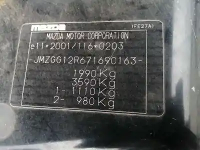 Scrapping Vehicle mazda 6 sedán (gg) 2.0 di (gg14) of the year 2006 powered rf