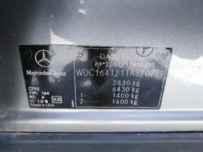 Утилизация автомобиля mercedes                                           clase m (w164)                                                                                                                                                                                                                                             3.0 cdi cat                                                                                                                                                                                                                                                года 2010 питание 642820