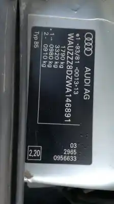 Veículo de Sucata audi a4 berlina (b5) 1.9 tdi do ano 1998 alimentado afn