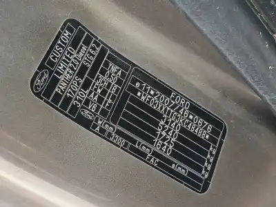 Утилизация автомобиля ford tourneo custom v362 autobús (f3) 2.0 ecoblue года 2019 питание ynfa