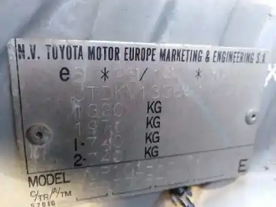 Veículo de Sucata toyota yaris (_p1_) 1.0 (scp10_) do ano 1999 alimentado 1sz-fe