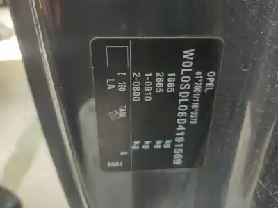 Veicolo di demolizione opel corsa d color edition dell'anno 2013 alimentato a14nel