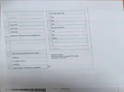 Scrapping Vehicle renault kangoo profesional of the year 2019 powered k9k628