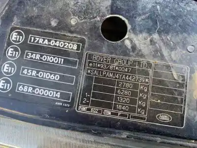 Здавання транспортного засобу land rover range rover ii (p38a) 4.6 4x4 року 2000 потужний 60d