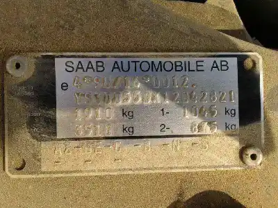 Veículo de Sucata saab 9-3 berlina 2.2 16v tid cat do ano 2001 alimentado d223l