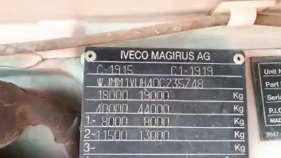 Veículo de Sucata iveco stralis 500 euro 4 do ano 2001 alimentado f3b3681b*s