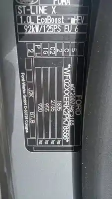 Sloopvoertuig ford puma (j2k, cf7) 1.0 ecoboost mhev van het jaar 2023 aangedreven b7jb Sloopvoertuig ford puma (j2k, cf7) 1.0 ecoboost mhev van het jaar 2023 aangedreven b7jb