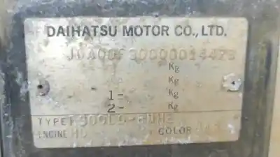 Scrapping Vehicle daihatsu feroza (f300/f310) hard top 4x4 of the year 1990 powered 