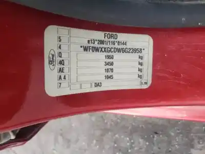 Scrapping Vehicle ford focus c-max (cap) d-kkda of the year 2005 powered 