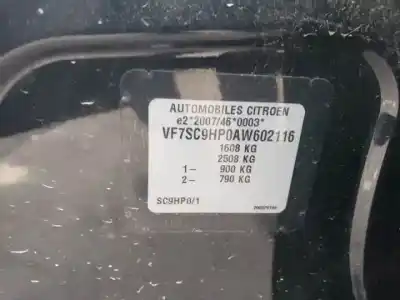 Утилизация автомобиля citroen c3 picasso 9h06 года 2009 питание 