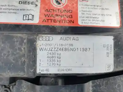 Здавання транспортного засобу audi a8 (4e2) asb року 2003 потужний 