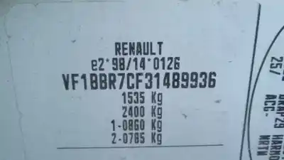 Scrapping Vehicle renault clio ii fase ii (b/cb0) k9k704. k9k704.k9k700 of the year 2001 powered 
