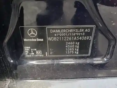 Утилизация автомобиля mercedes-benz clase e (w211) familiar om648961 года 2003 питание 