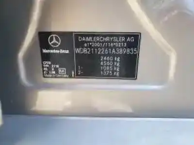 Scrapping Vehicle mercedes-benz clase e (w211) familiar om648961 of the year 2003 powered 