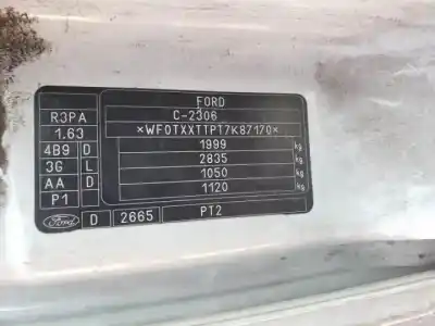 Утилизация автомобиля ford transit connect (tc7) d-r3pa года 2002 питание 