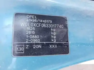 Scrapping Vehicle opel combo y17dt of the year 2003 powered 