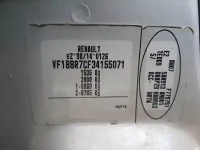 Утилизация автомобиля renault clio ii fase ii (b/cb0) k9ka7 года 2001 питание 