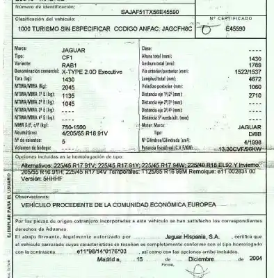 Scrapping Vehicle jaguar x-type i (x400) 2.0 d of the year 2004 powered d/6b