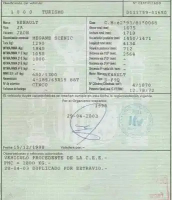 Утилизация автомобиля renault megane i scenic (ja0) 1.9 dti diesel cat года 1998 питание f9q