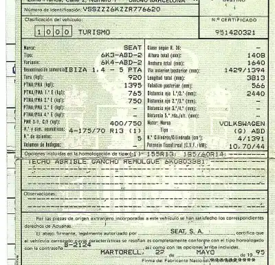 Veículo de Sucata seat ibiza (6k) 1.4 do ano 1995 alimentado abd